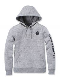 Carhartt Damen Logo Hoodie Hellgrau